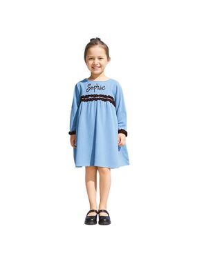 Smockadot Blue Sophie Monogram dress Size 4T